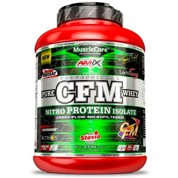 Amix Nutrition CFM Nitro Protein Isolate 2 kg - MuscleCore Proteína Isolada en polvo - Favorece el desarrollo muscular y acelera la recuperación