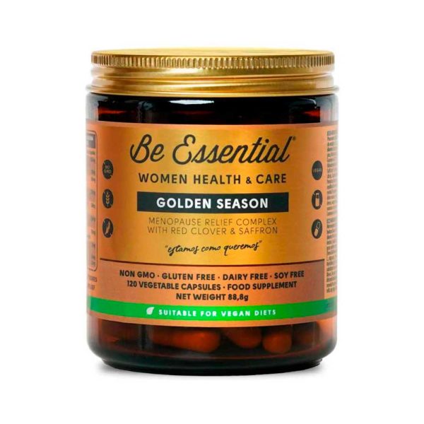 Be Essential Golden Season 120caps - Alivio sintomático para mujeres en etapas perimenopausica o menopausia