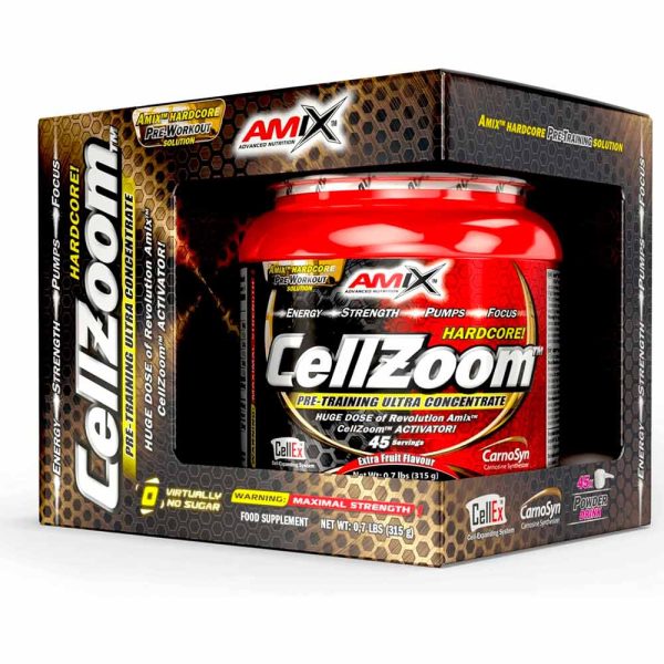 Amix Nutrition CellZoom en Formato de 315 g - Suplemento Deportivo - Ayuda a Potenciar la Fuerza Explosiva - Contiene Creatina Monohidratada y Cafeína