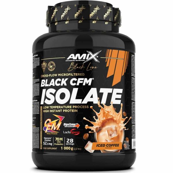Amix Nutrition Black CFM Isolate 1Kg - Con Enzimas Digestivas - Fácil Digestión - Rápida Absorción - Proteína Aislada en Polvo