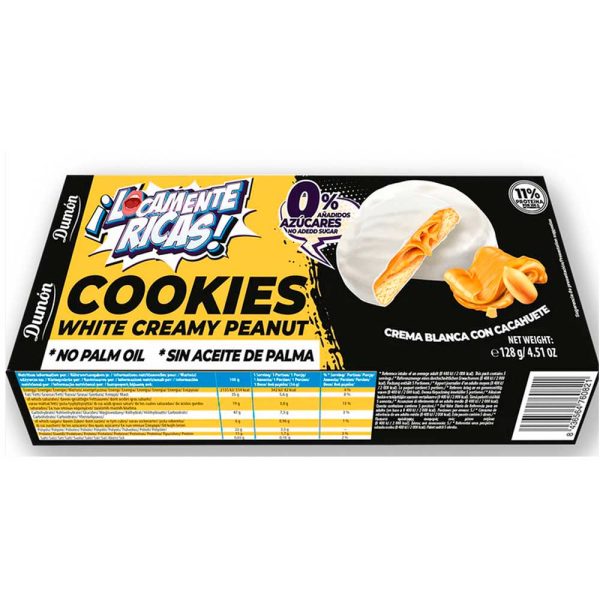 Dumón Cookies de Cacahuate Y Crema Blanca 128GR