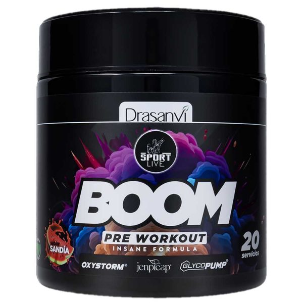 Drasanvi Pre-Entreno Boom  300g - Con Glycopump, Oxystorm, Jengibre, Cayena y Pimienta negra