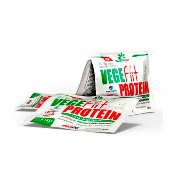 Amix Vegefiit Monodosis 30g - Proteína Vegetal - Apta para Veganos - Sin Leche ni Azúcares