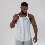 Agongym Stringer Muscle Era Striped White - M