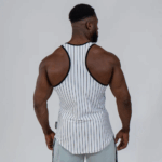 Agongym Stringer Muscle Era Striped White - M - Imagen 3