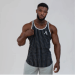 Agongym Stringer Muscle Era Striped Black - M