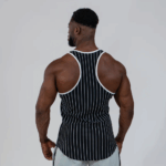 Agongym Stringer Muscle Era Striped Black - M - Imagen 3