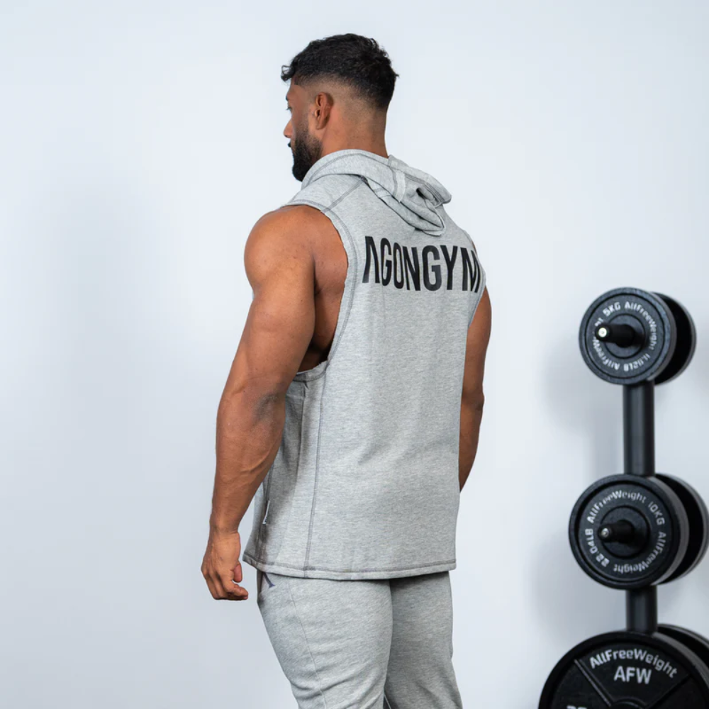 Agongym Aesthetic Original Tank Hoodie melange 2 Agongym Original Tank Hoodie Melange - Imagen 2