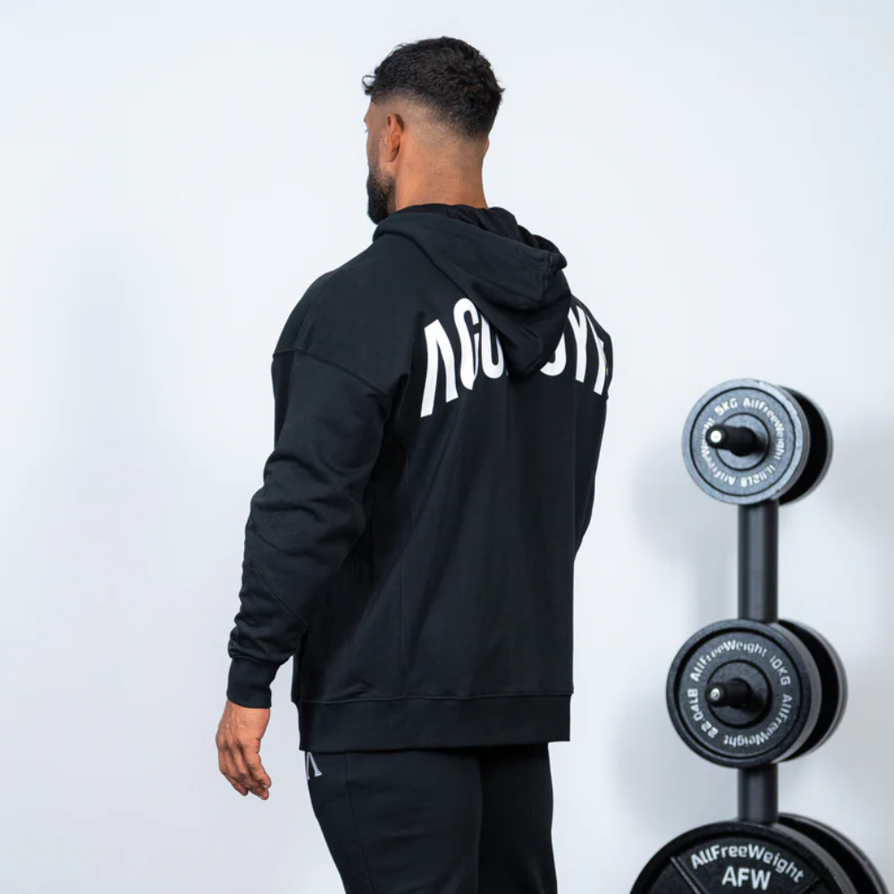 Agongym Aesthetic Original Zip Hoodie Black 3 Agongym Original Zip Hoodie Black - M - Imagen 3