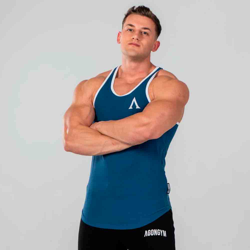 Agongym-Aesthetic-navy-2- Agongym Aesthetic Stringer Navy - Imagen 5