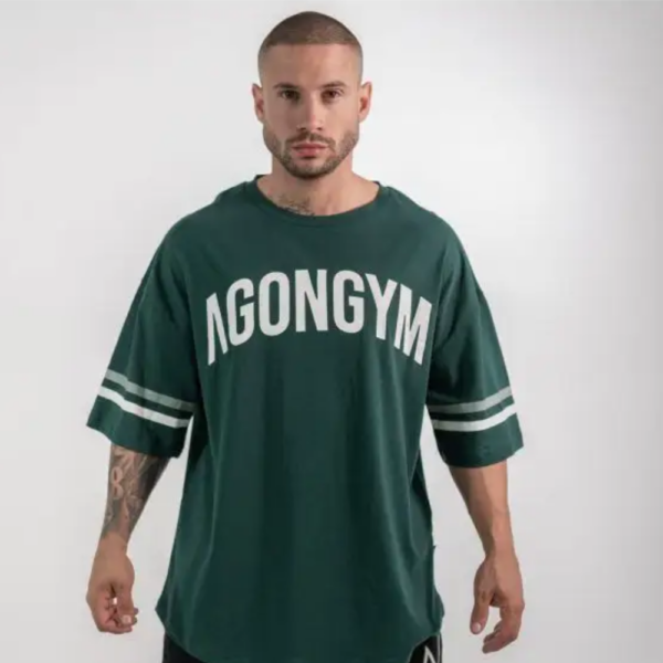 Agongym Camiseta Oversize Eighties Verde Royal Talla S