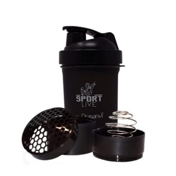 Drasanvi Shaker Plástico 400 ml con Compartimientos