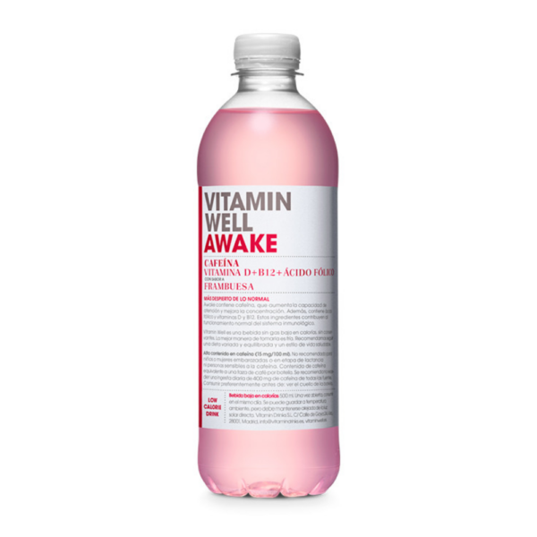 Vitamin Well Awake Cafeina 500ml Frambuesa
