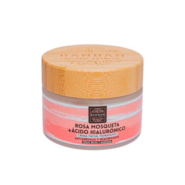 BanBan Crema Facial Rosa Mosqueta y Acido Hialuronico 50ml